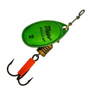 Блесна вращающаяся Mepps Aglia Fluo Platinum №4 цв.Зеленый