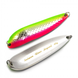 Блесна Salmon River Legend 45гр Green-Silver-Pink